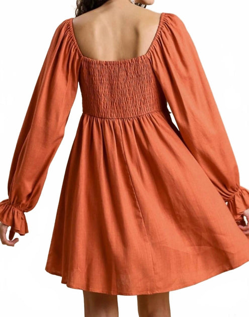Umgee Ellie Crochet Dress Brown Small 3