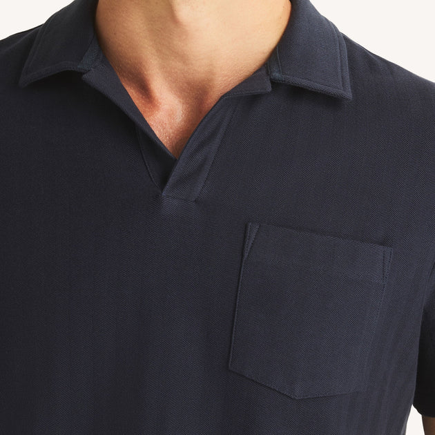 Nautica Classic Fit Pocket Polo Blue Large 3