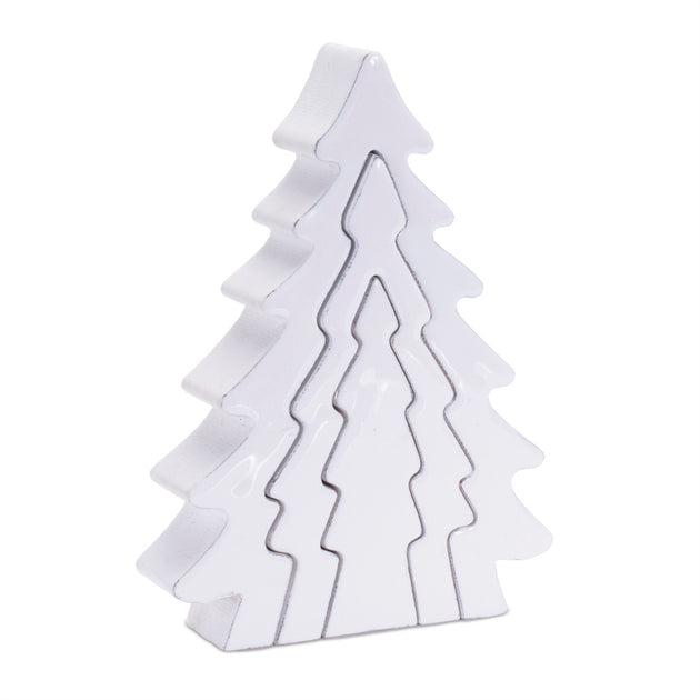 Hivvago Triple Tree Puzzle White MDF 8.5in 2