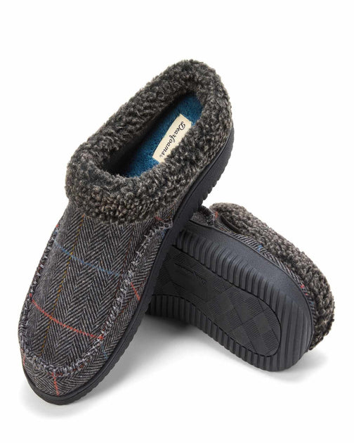 Dearfoams Marshall Microsuede Moccasin Clog Brown Large 5