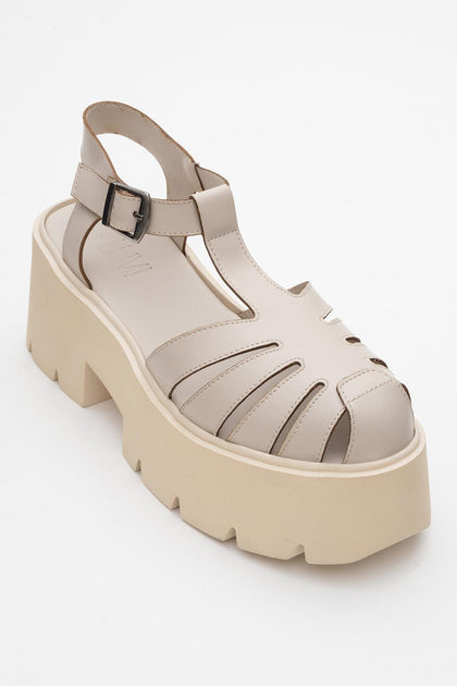 Prologue Shoes Verua Platform Sandal Brown US 5.5 2