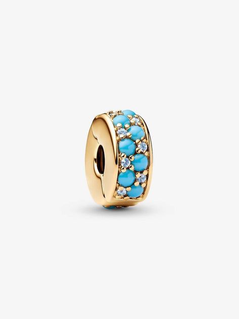 Pandora Aqua Clip Charm Blue One Size 2