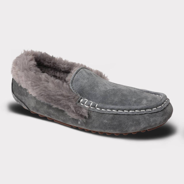 Lamo Aussie Slip-On Moc Slippers Grey US 11 3