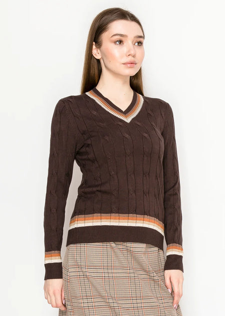 Yal New York Knit Top Brown XLarge 4