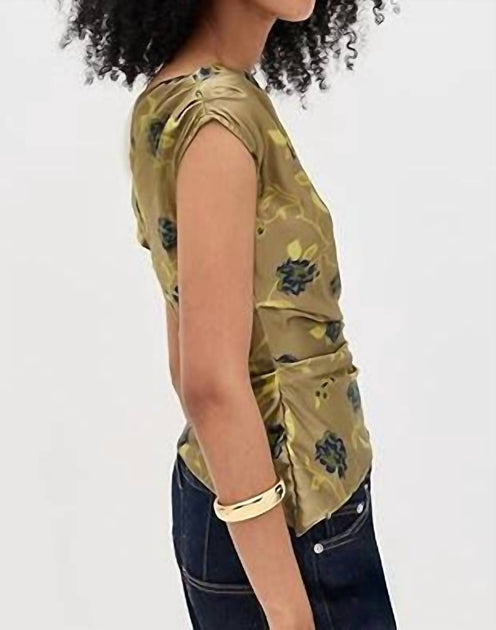 STAUD Phare Silk Top Yellow US 2 4
