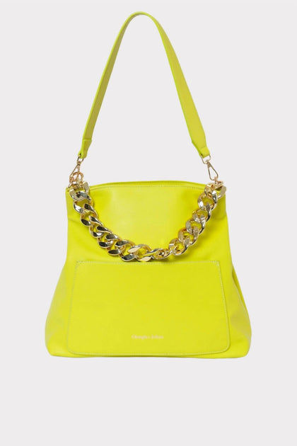 GIORGIA JO Chain Shoulder Handbag Yellow One Size 2