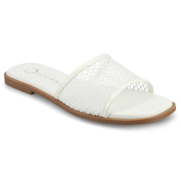 Journee Collection Breckley Flat Sandal White US 12 2