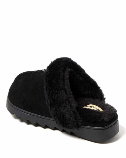 Dearfoams Helena Suede Scuff Slipper Grey US 11 4