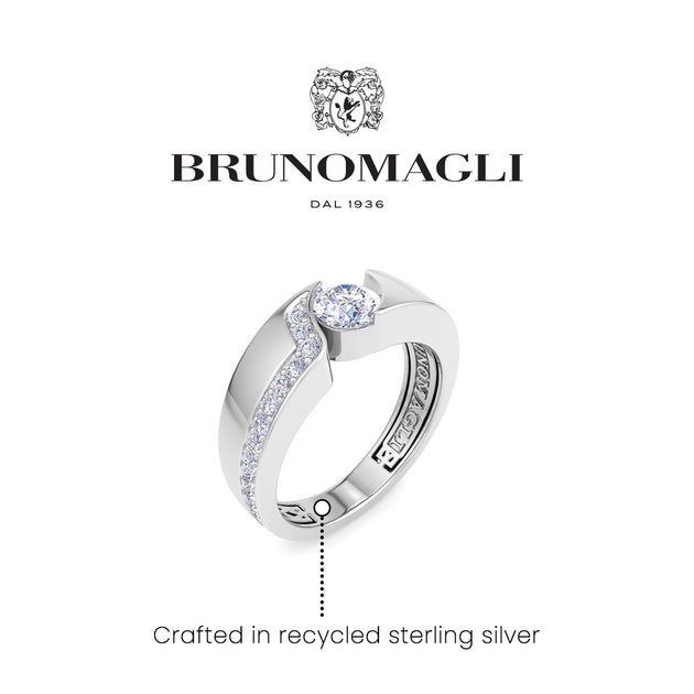 Bruno Magli Floating Ring Silver US 9 6