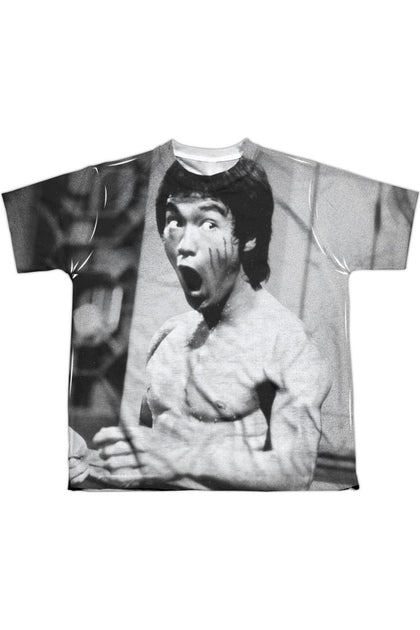 Gildan Bruce Lee Poly Crew T-Shirt White Small 2