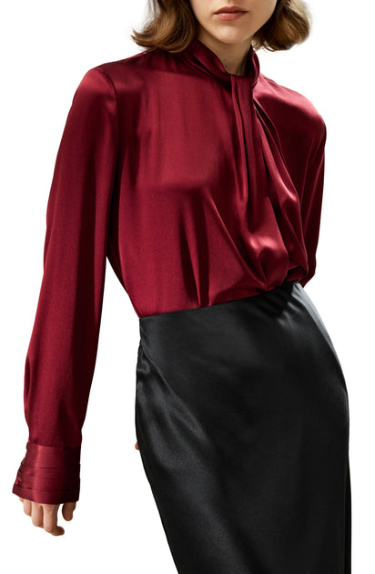 Chemise en Soie LILYSILK Rouge US 2 3