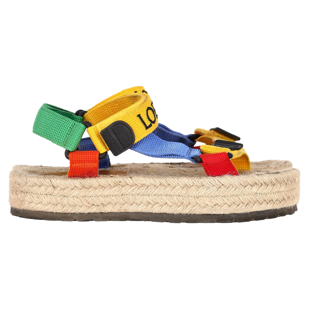 LOEWE Colorblock Webbing Espadrille Sandals In Multicolor  display picture 1