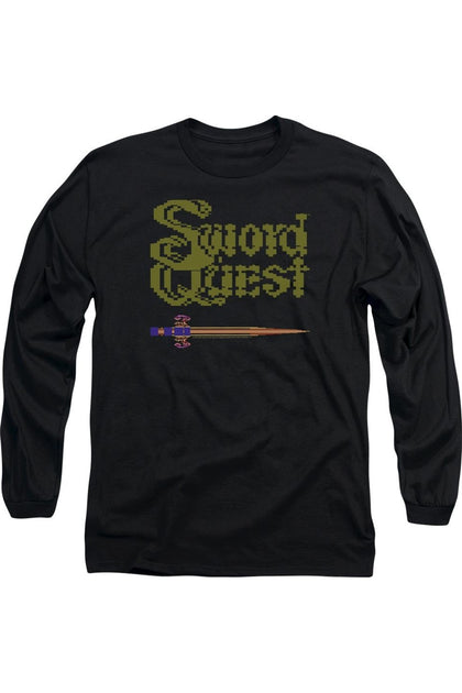 Gildan Atari 8 Bit Sword Long Sleeve T-Shirt Black Large 2