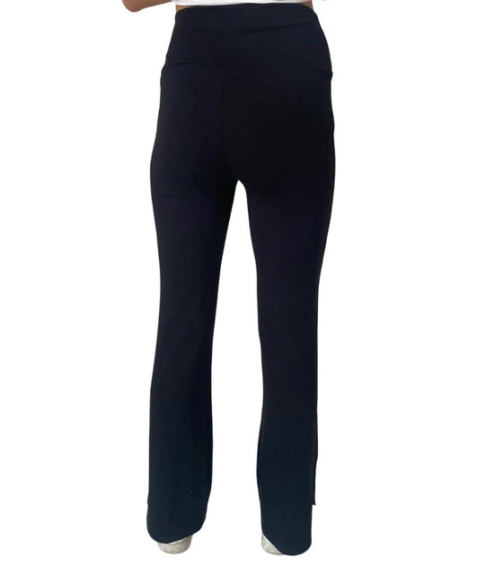 SIX/FIFTY Anywhere High Rise Slit Pant Black Small 4