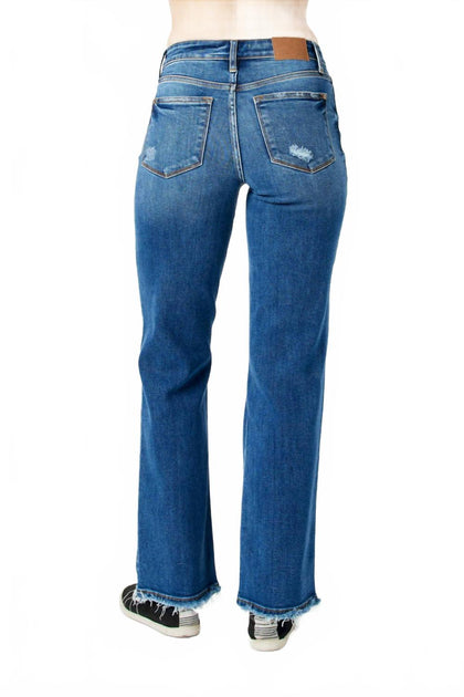 Judy Blue Mid Rise Distressed Dad Jeans Blue 29 3