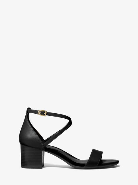 Michael Kors Serena Flex Leather Sandal Black US 8 3