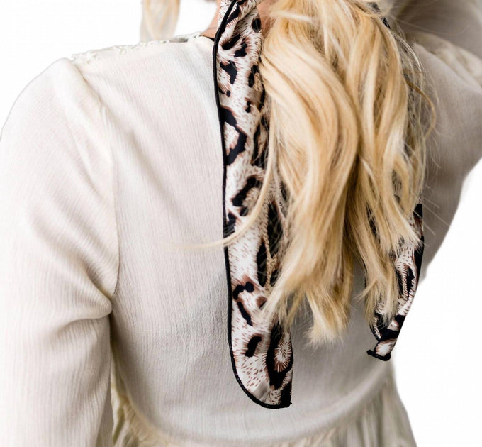 Listicle Leopard Hair Tie Brown One Size 4