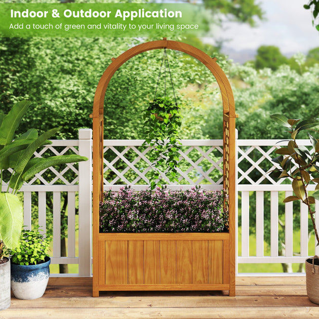 BreeBe Wooden Raised Garden Bed Orange 4