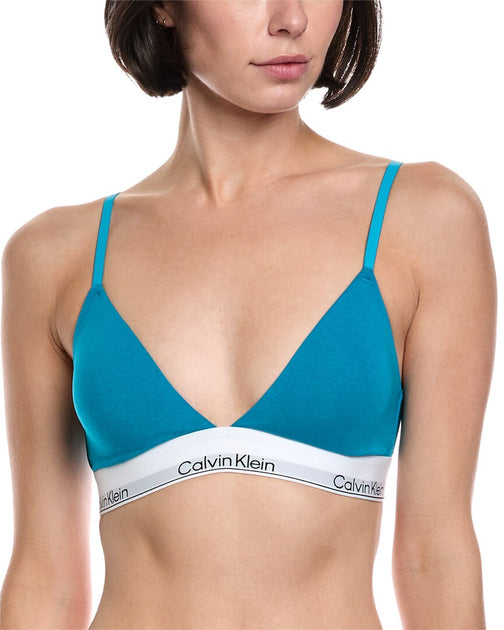 Calvin Klein Lightly Lined Triangle Bra Teal Small 2