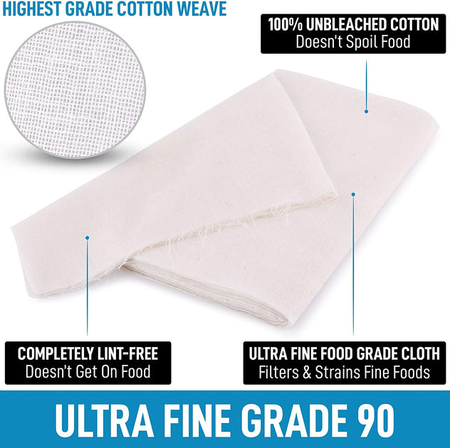 Zulay Kitchen Grade 90 Cheese Cloth White 3
