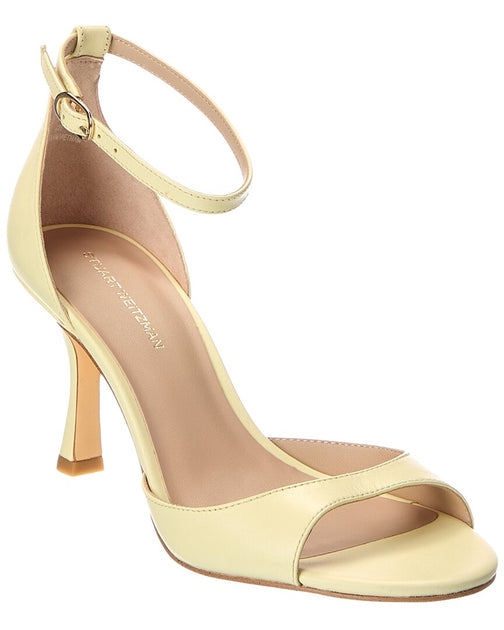 Stuart Weitzman Isla 75 Leather Sandal Yellow US 6.5 2
