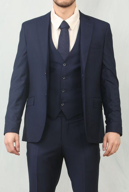 Infinity Men's 3 Piece Suit Navy US 46 Regular 3