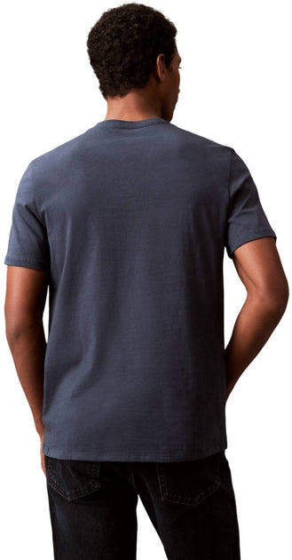Calvin Klein Graphic Split Logo Crew Neck T-Shirt Blue Large 3