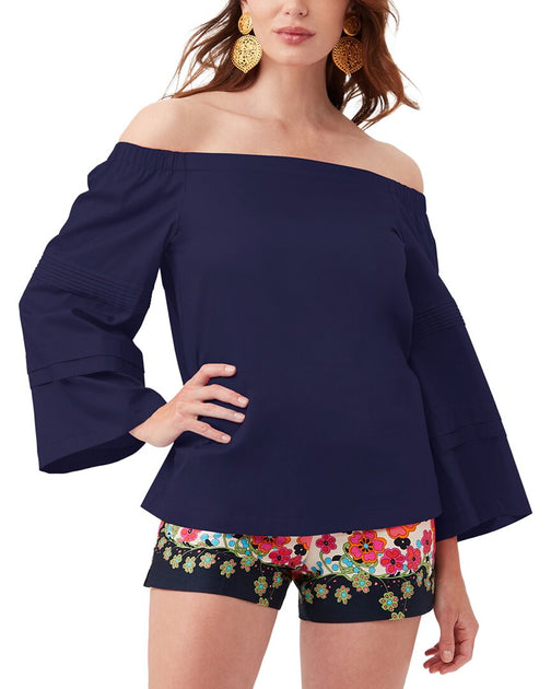 Trina Turk Wavey Top Blue XS 4