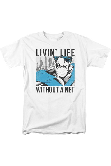 Gildan Batman Without A Net T-Shirt White XL 2