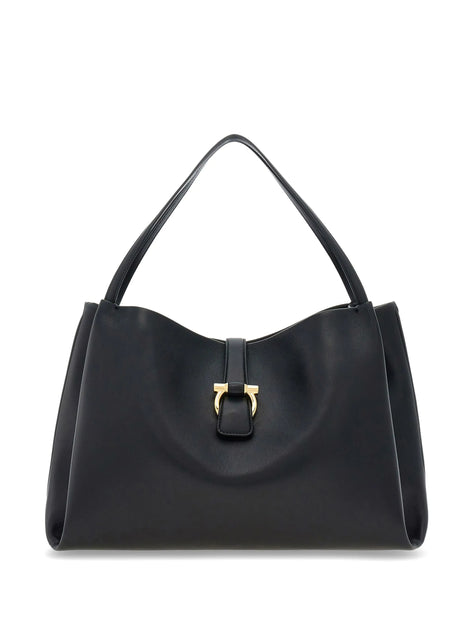 SALVATORE FERRAGAMO Black Tote M Medium Structured Totes | ShopSimon