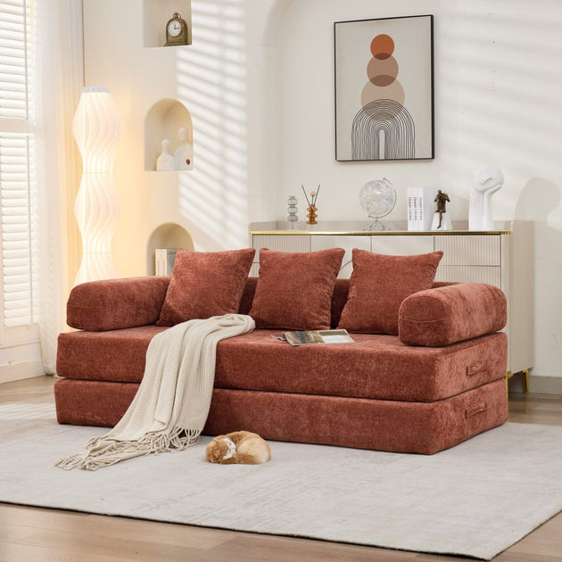 Streamdale Comfy Convertible Folding Mattress Orange 2