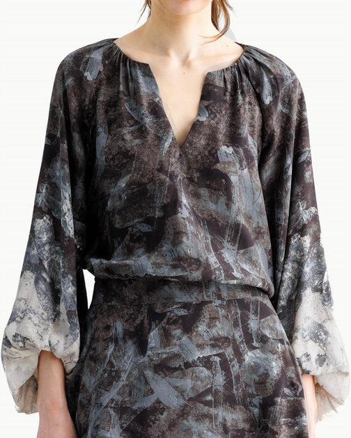 Go by Go Silk Bubbled Up Blouse Multi Medium 3