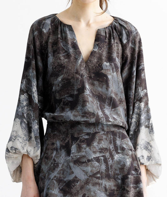 Go by Go Silk Bubbled Up Blouse Multi Medium 2