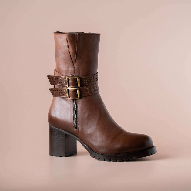 eric michael Mariska Mid Calf Boots Brown EU 36 2