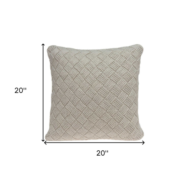 Hivvago Accent Pillow Cover With Poly Insert Beige 20x7x20in 4
