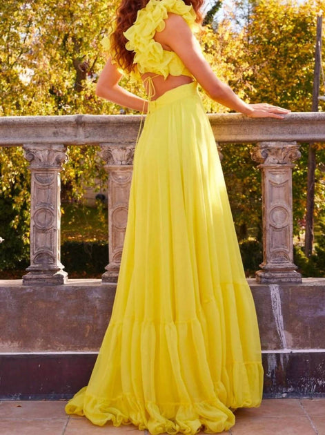 Jovani Mae Gown Yellow US 6 4