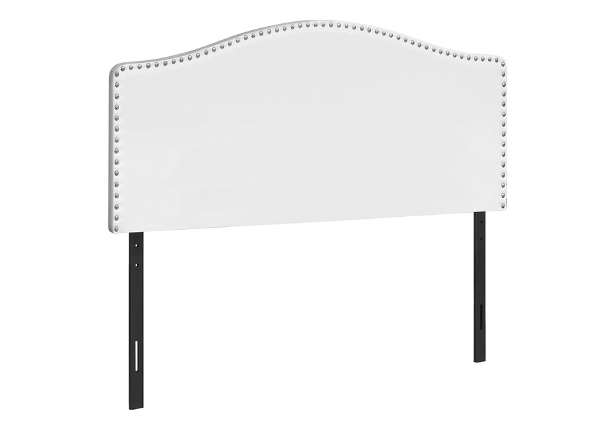 Hivvago Upholstered Arched Queen Headboard White 3