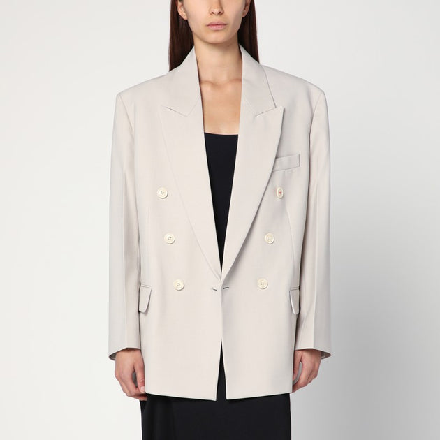 ジャケット Victoria Beckham Pumice-coloured double-breasted jacket Victoria Beckham Double Breasted Blazer - Pumice – Grace