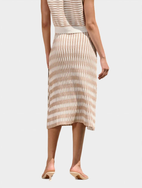 Lucy Paris Newport Knit Skirt Pink Medium 4