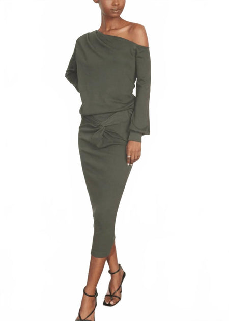 LAmade Kinsley Draped Skirt Green XS 4