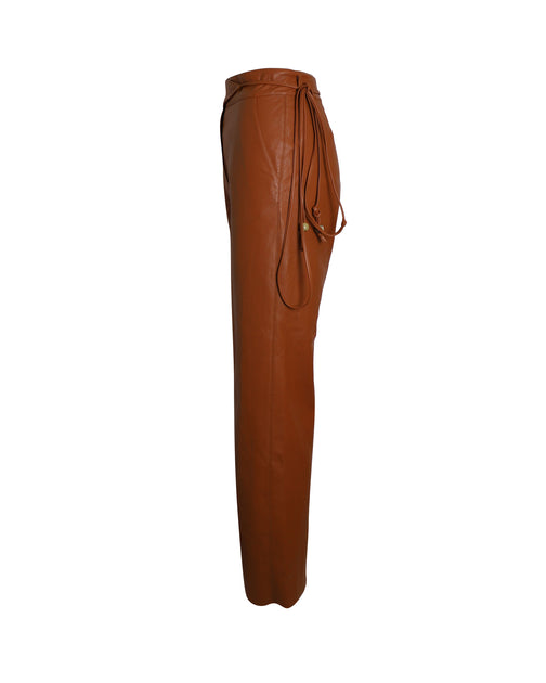 Nanushka Flared-Leg Trousers Brown XS 4