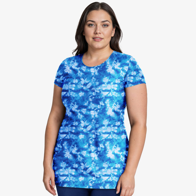 Calypsa Anna Swim Tunic Black Plus Size 1X 2