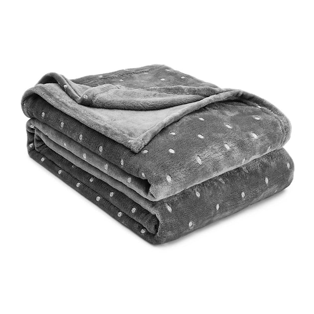 Hivvago Fleece Blanket Gray Queen 2