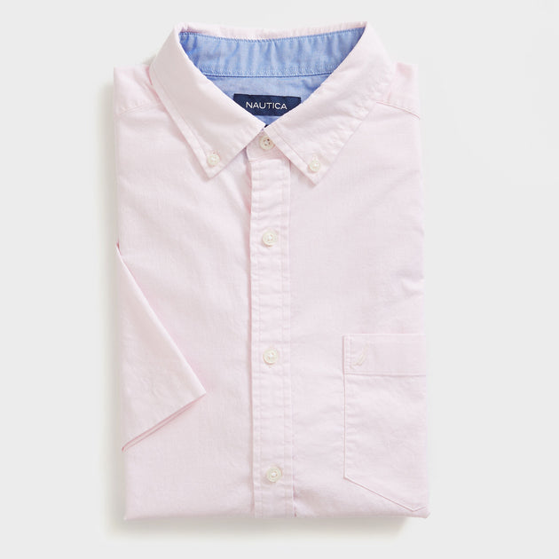 Nautica Herren Solid Oxford Kurzarmhemd 2