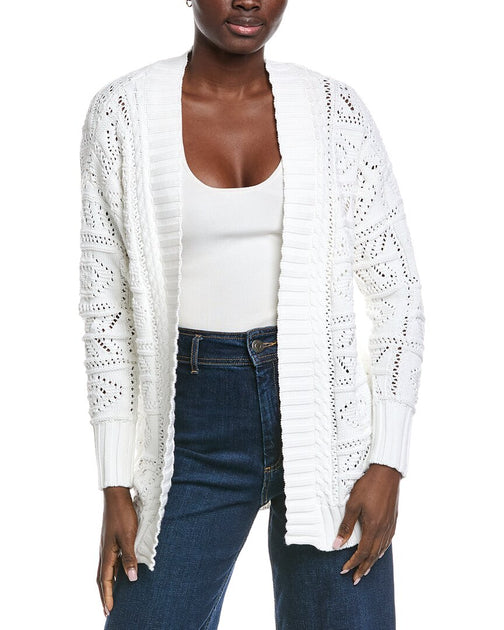 Autumn Cashmere Tile Stitch Duster White XS 2