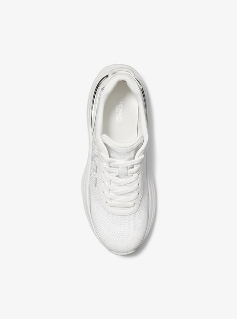 Michael Kors Athena Stretch Knit Trainer White US 8.5 4