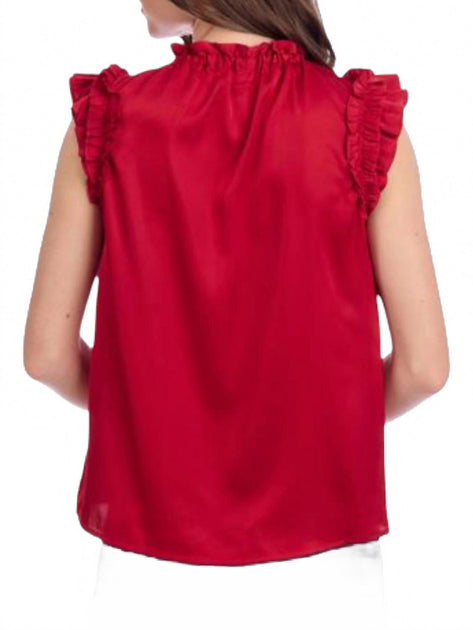 mudpie Townes Sleeveless Top Red Medium 3