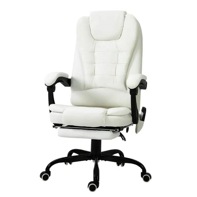 Hivvago Vibrating High Back Massage Office Chair White 2