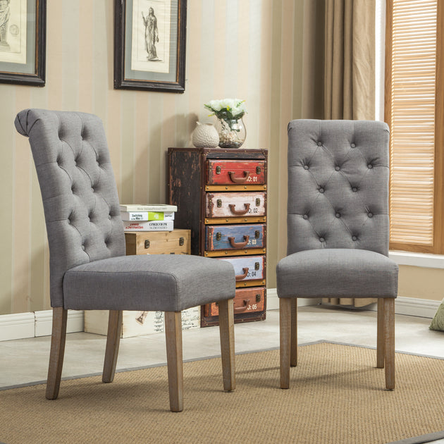 Streamdale Solid Wood Tufted Parsons Dining Chair 6