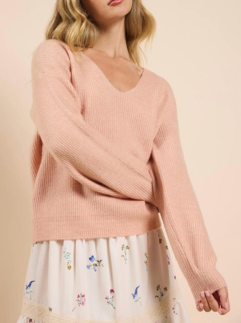 Sadie & Sage House of God Sweater Pink Medium 2